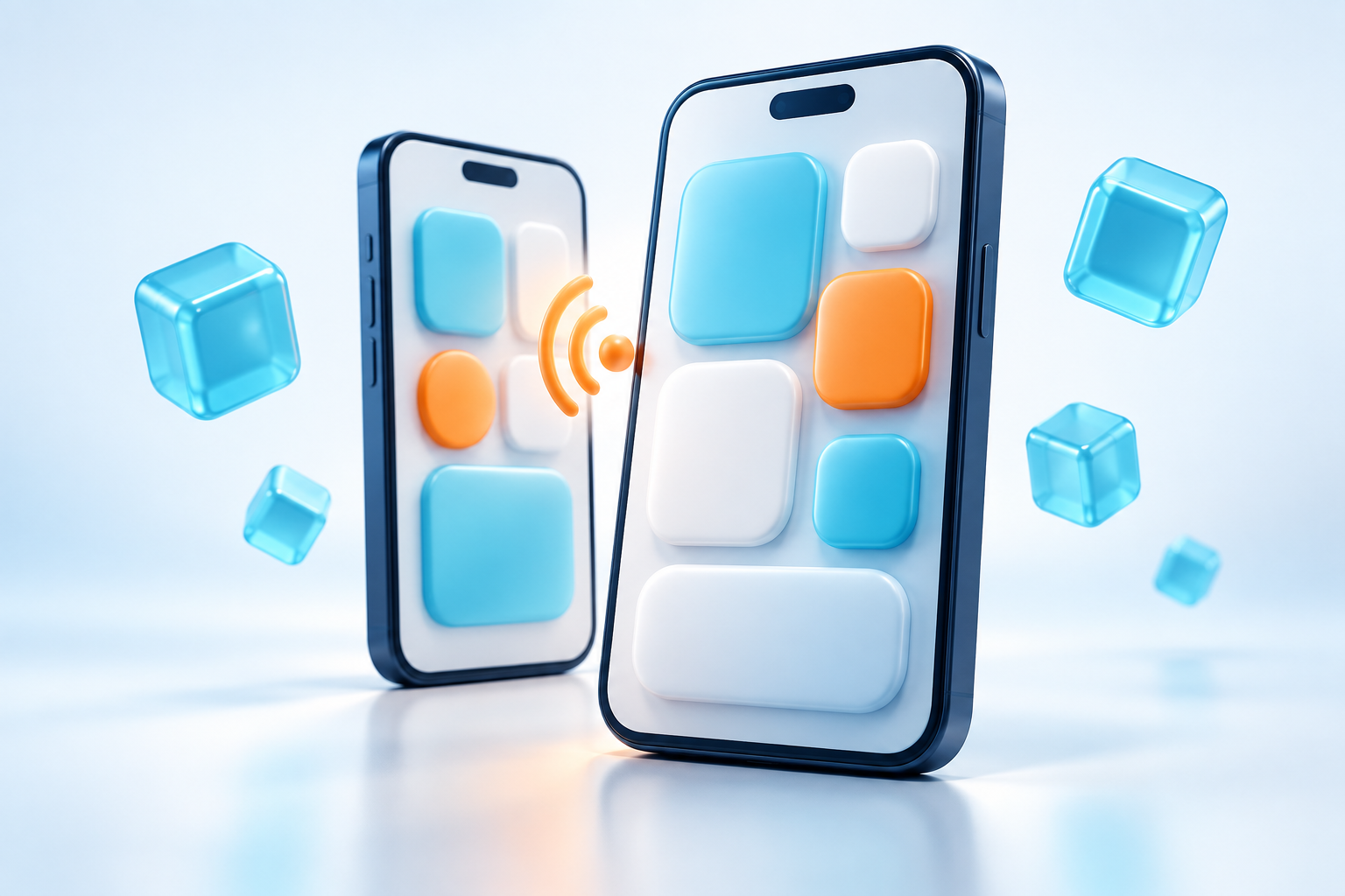 A new conceptual illustration of connected mobile app experiences.